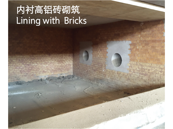 内衬高铝砖砌筑